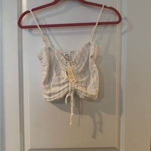 Aerie Gauzy Cinched Crop Top